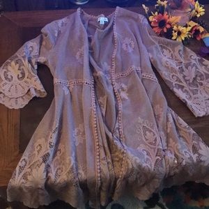 Lavender lace cardigan